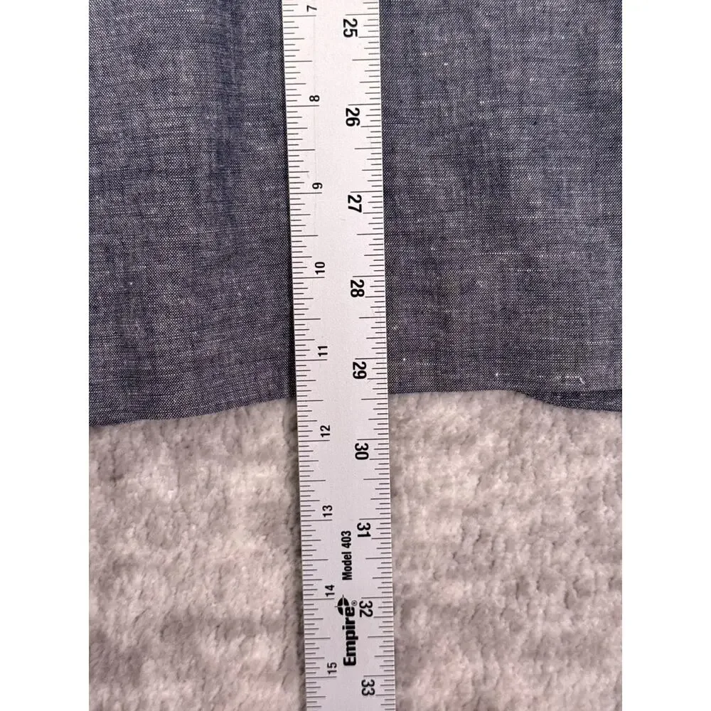 J Crew Ludlow Slim Blazer 38 R Mens Somelos Blue Cotton Linen Chambray Jacket